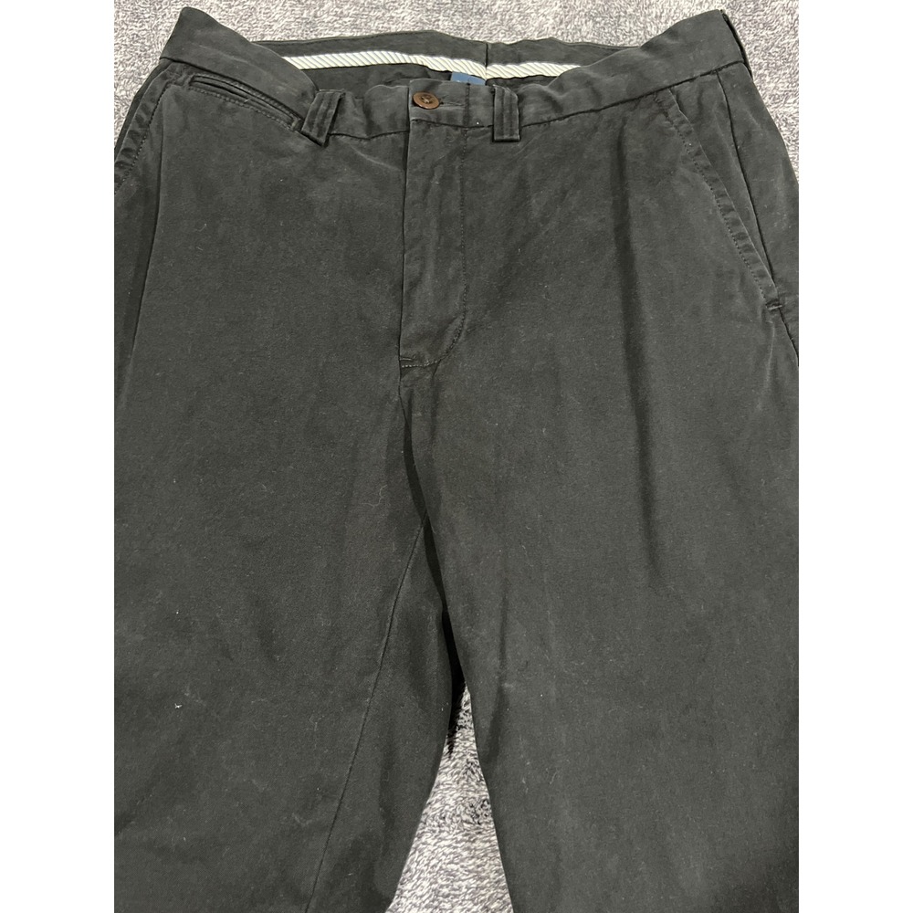 Polo Ralph Lauren Mens Chino Pants 31x30 Black Cotton Twill Flat Front Trousers